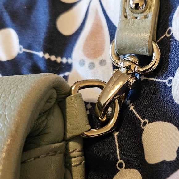 ♤ Kate Spade Mint Green Leather Fold-Over Crossbody Bag - Picture 9 of 16